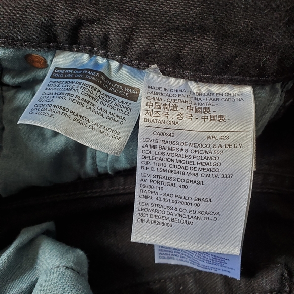 Levi's 501 Black Button Fly Cutoff Jean Shorts Size 25 - Picture 8 of 9